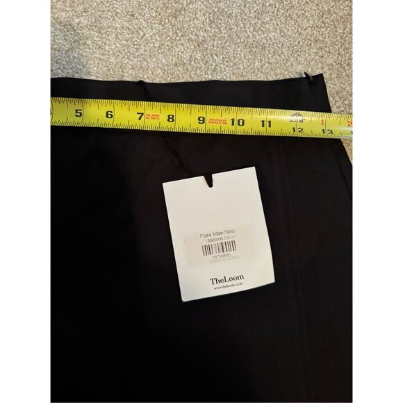 NWT New The Loom Flare Maxi Skirt Black European Brand MSRP $320 100% Cotton - Picture 9 of 13